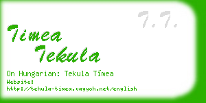 timea tekula business card